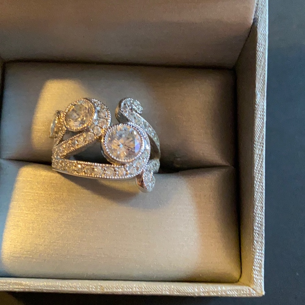 Silver statement ring